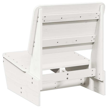 vidaXL Garden Chair White 60x64x70.5 cm Solid Wood Pine 5