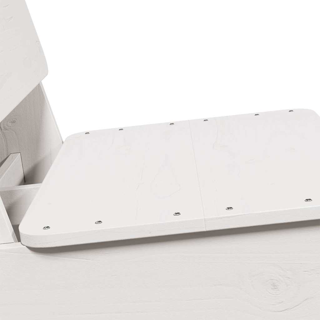 vidaXL Garden Chair White 60x64x70.5 cm Solid Wood Pine 6
