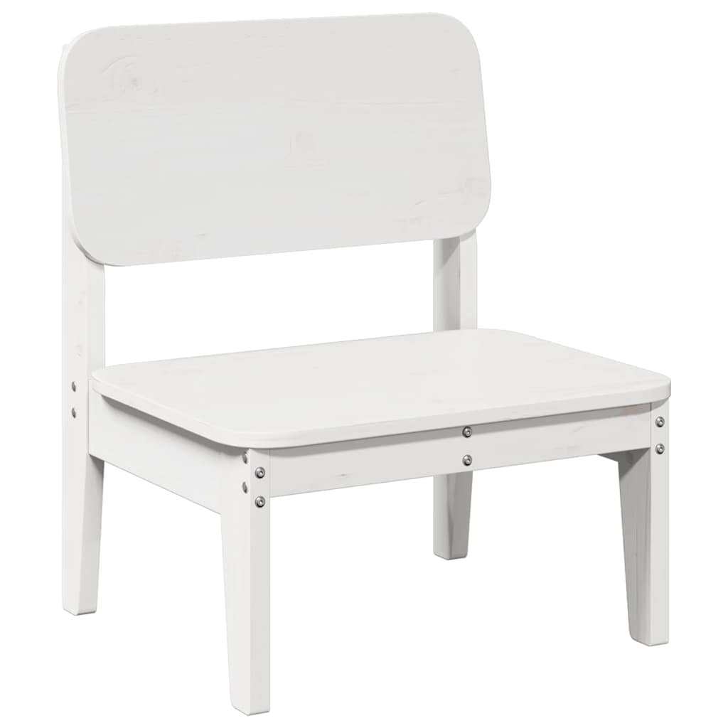 vidaXL Garden Chair White 60x52.5x72 cm Solid Wood Pine 2