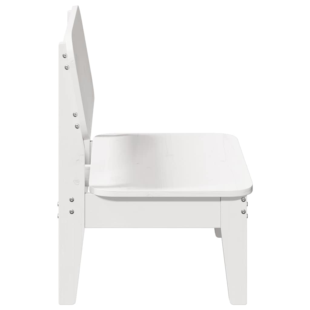 vidaXL Garden Chair White 60x52.5x72 cm Solid Wood Pine 4
