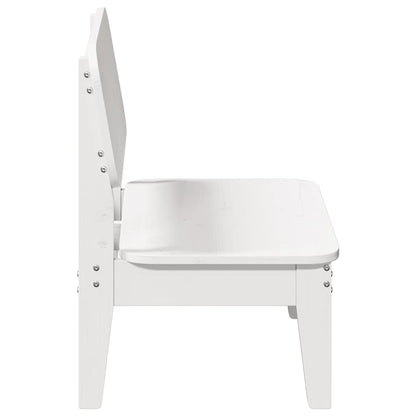 vidaXL Garden Chair White 60x52.5x72 cm Solid Wood Pine 4