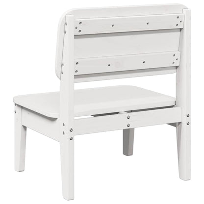 vidaXL Garden Chair White 60x52.5x72 cm Solid Wood Pine 5