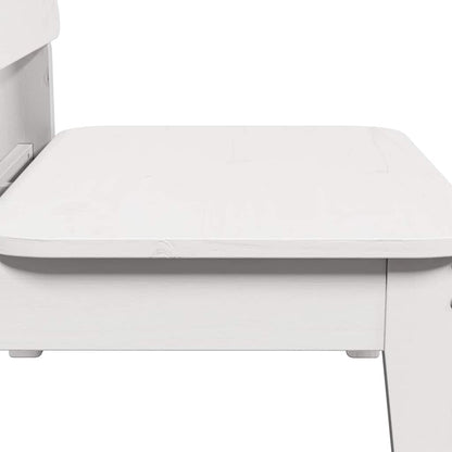 vidaXL Garden Chair White 60x52.5x72 cm Solid Wood Pine 6