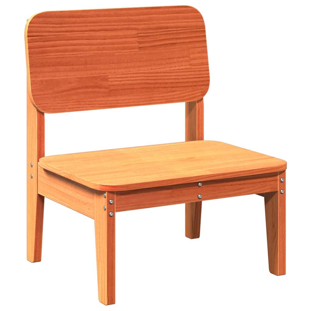 vidaXL Garden Chair Wax Brown 60x52.5x72 cm Solid Wood Pine 2