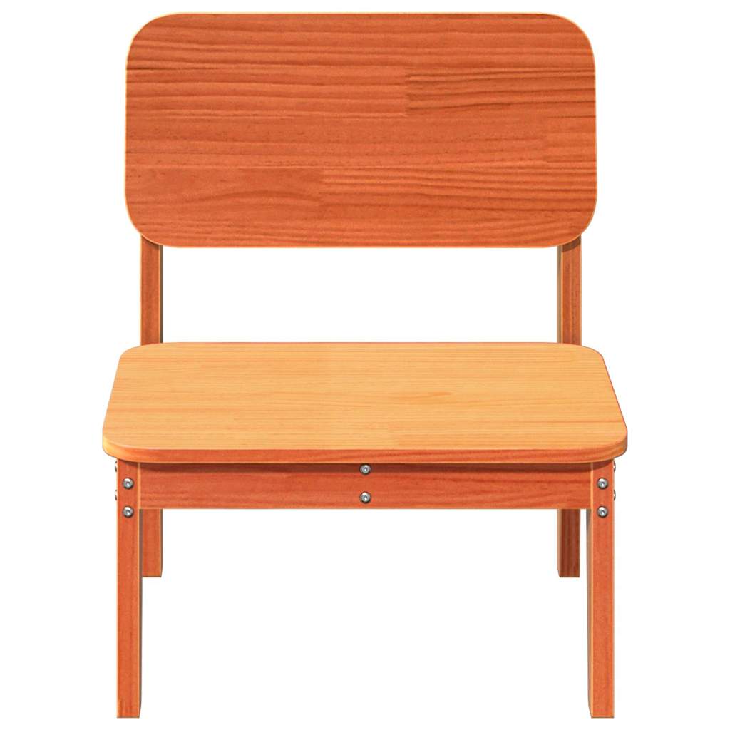 vidaXL Garden Chair Wax Brown 60x52.5x72 cm Solid Wood Pine 3