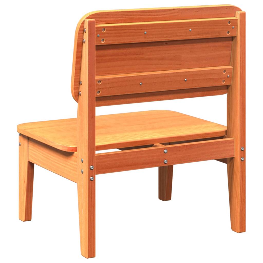 vidaXL Garden Chair Wax Brown 60x52.5x72 cm Solid Wood Pine 5