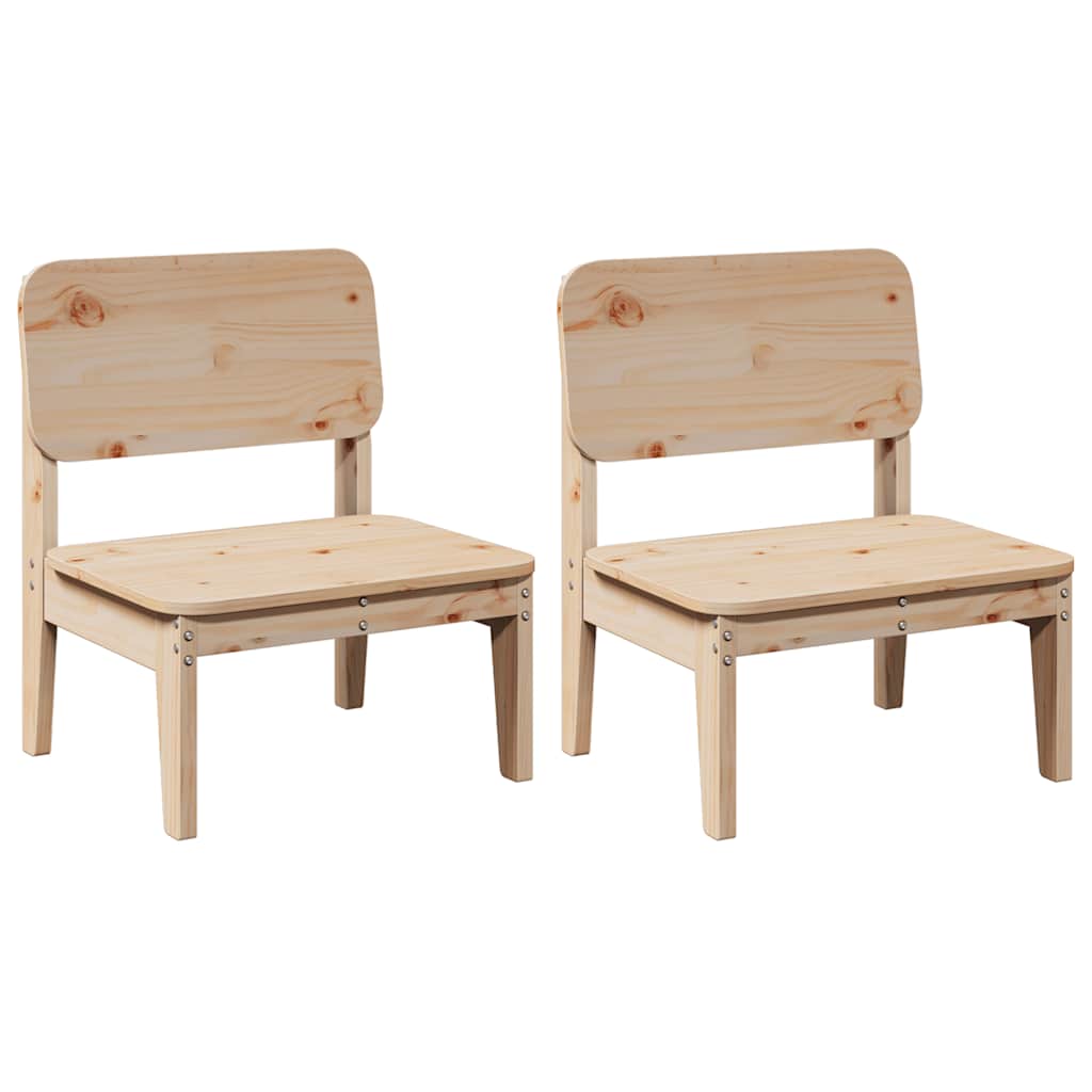 vidaXL Garden Chairs 2 pcs 60x52,5x72 cm Solid Wood Pine 2