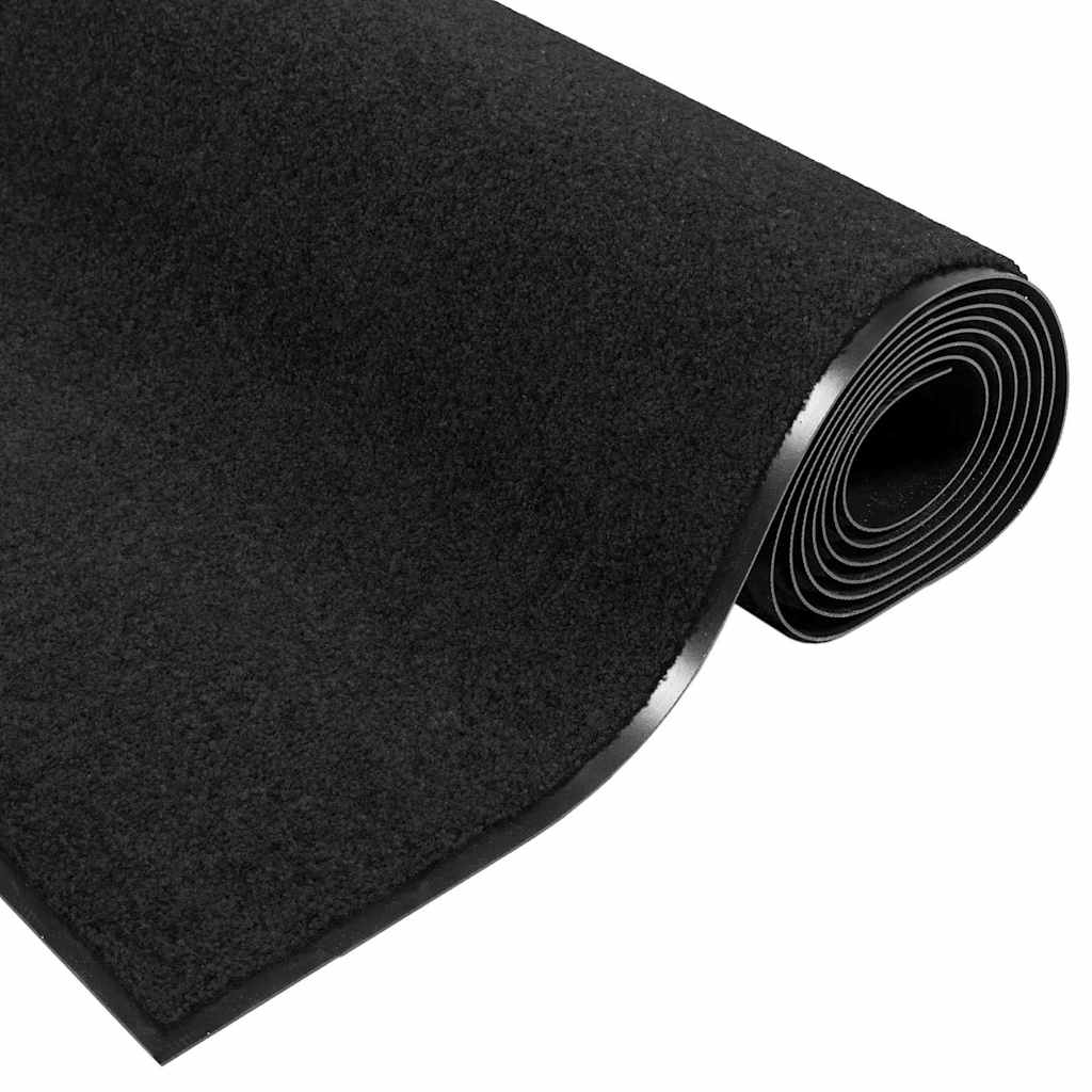 vidaXL Doormat Black 90 x 150 cm 100% Polyamide 5