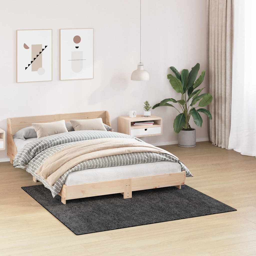 vidaXL Anti-slip Shaggy Rug Dark Grey 160 x 160 cm PP 3