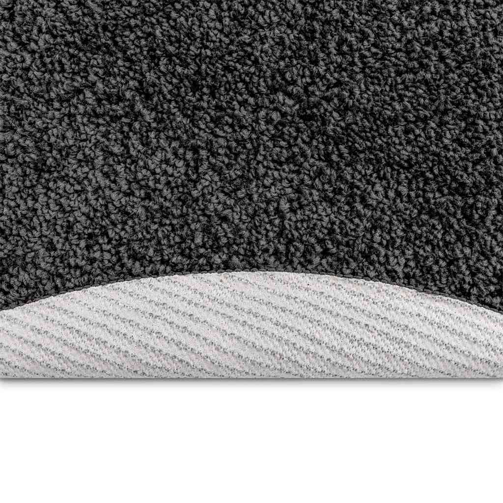 vidaXL Anti-slip Shaggy Rug Dark Grey 160 x 160 cm PP 4