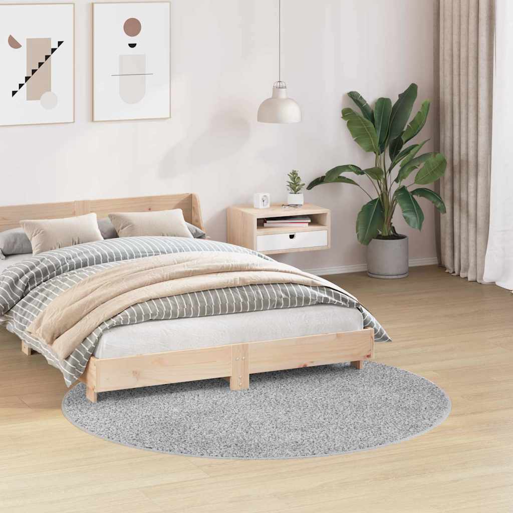 vidaXL Anti-slip Shaggy Rug Grey 160 x 160 cm PP 3
