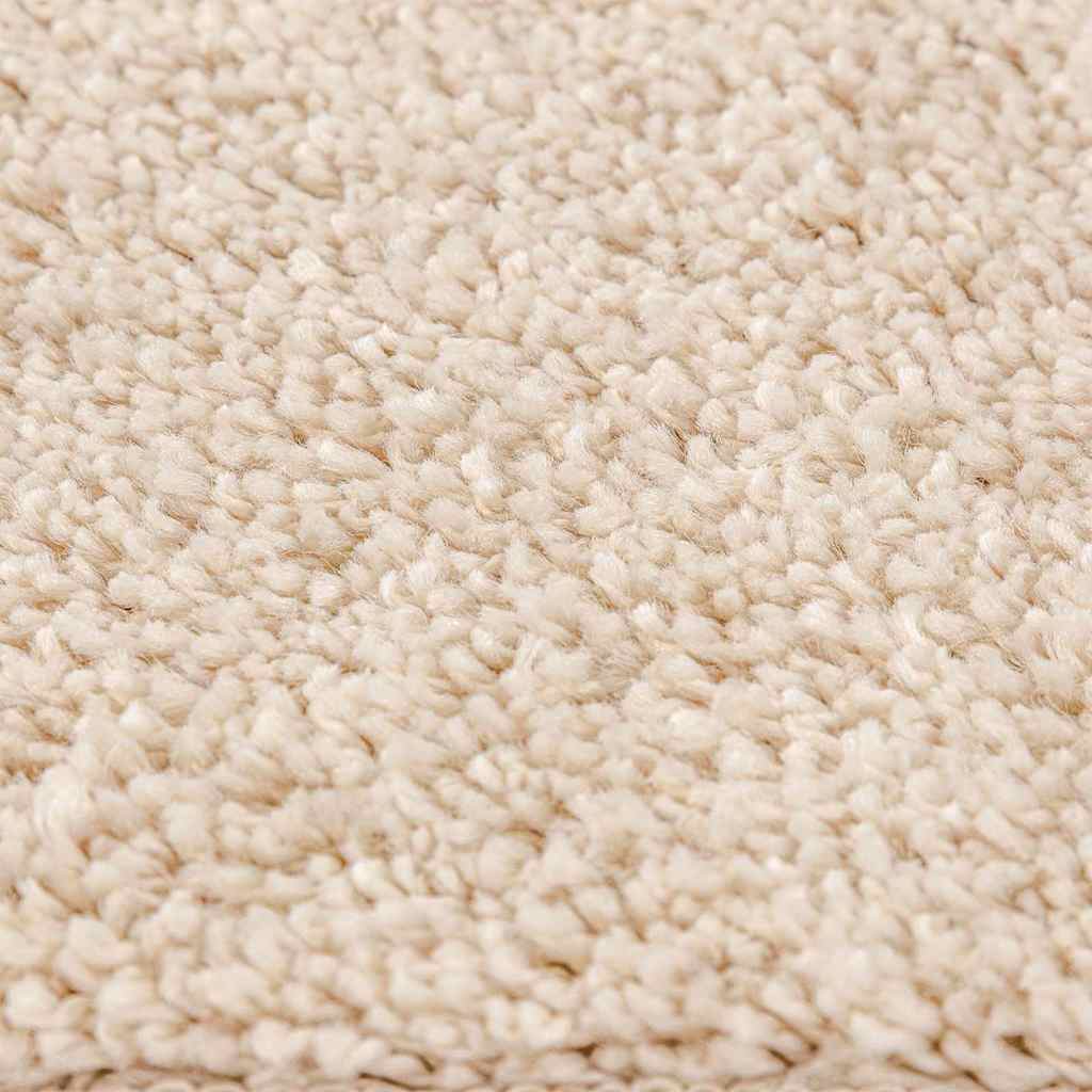 vidaXL Anti-slip Shaggy Rug Cream 160 x 160 cm PP 5