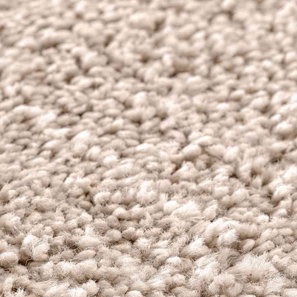 vidaXL Anti-slip Shaggy Rug Cream 160 x 160 cm PP 5