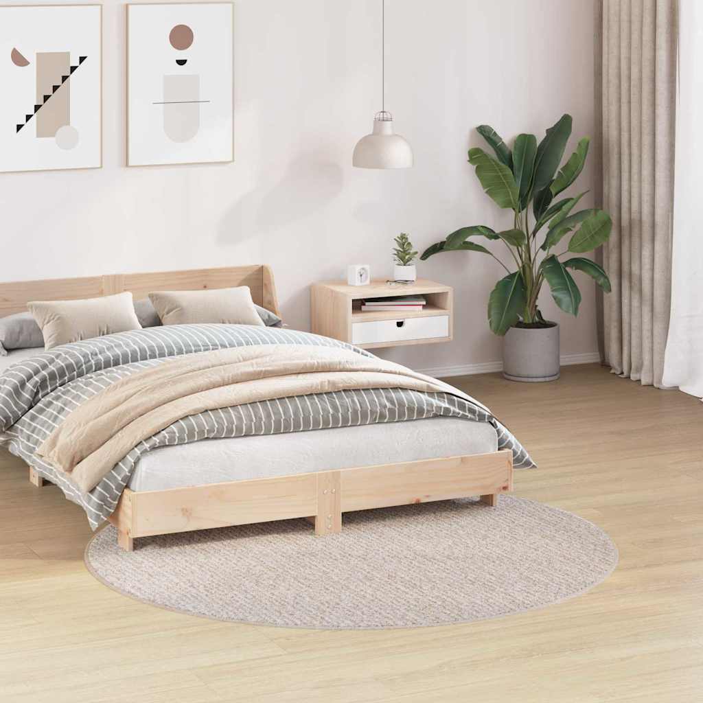 vidaXL Anti-slip Shaggy Rug Cream 160 x 160 cm PP 3