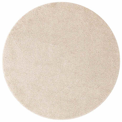 vidaXL Anti-slip Shaggy Rug Cream 160 x 160 cm PP 2
