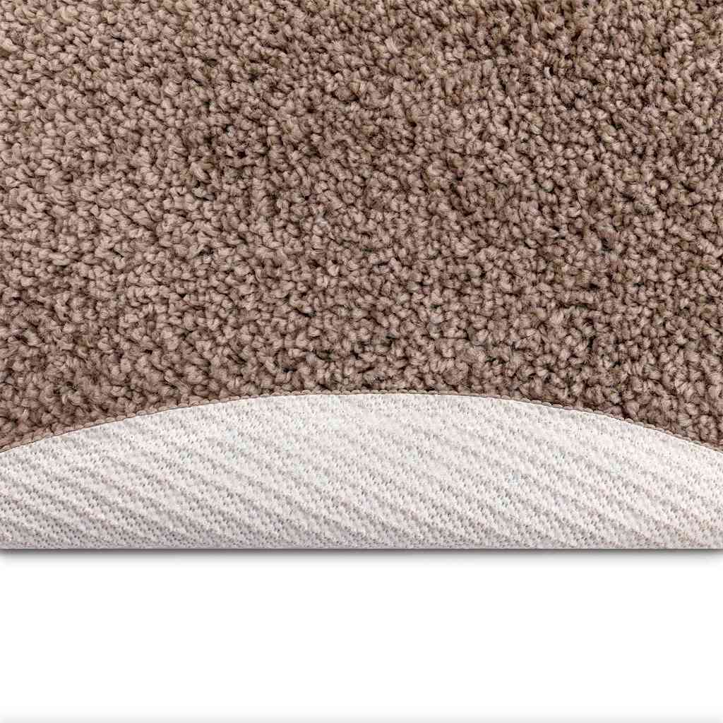 vidaXL Anti-slip Shaggy Rug Brown 160 x 160 cm PP 4