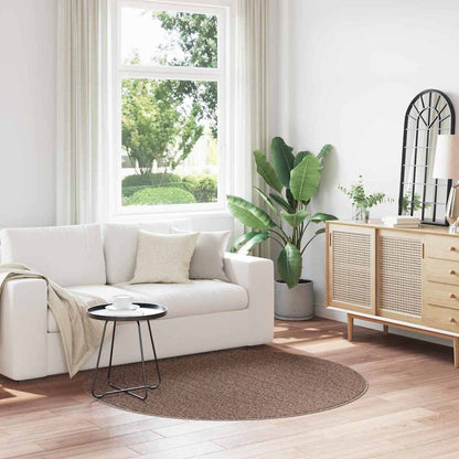 vidaXL Anti-slip Shaggy Rug Brown 160 x 160 cm PP 1
