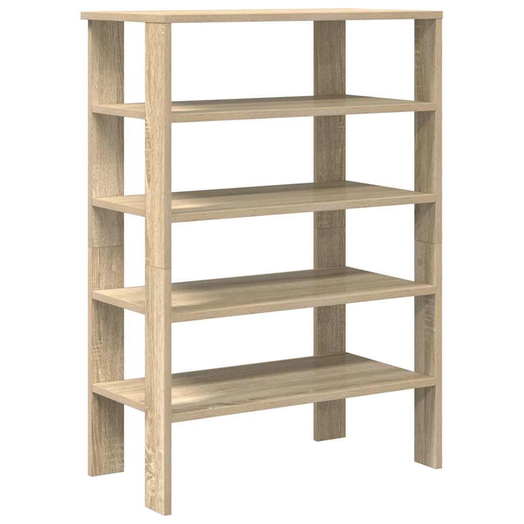 vidaXL Shoe Rack Sonoma Oak 61x32x87.5 cm Engineered Wood 2