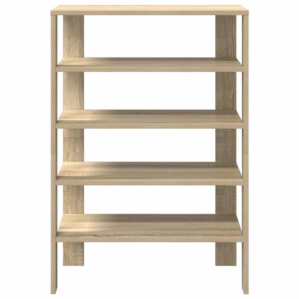 vidaXL Shoe Rack Sonoma Oak 61x32x87.5 cm Engineered Wood 4