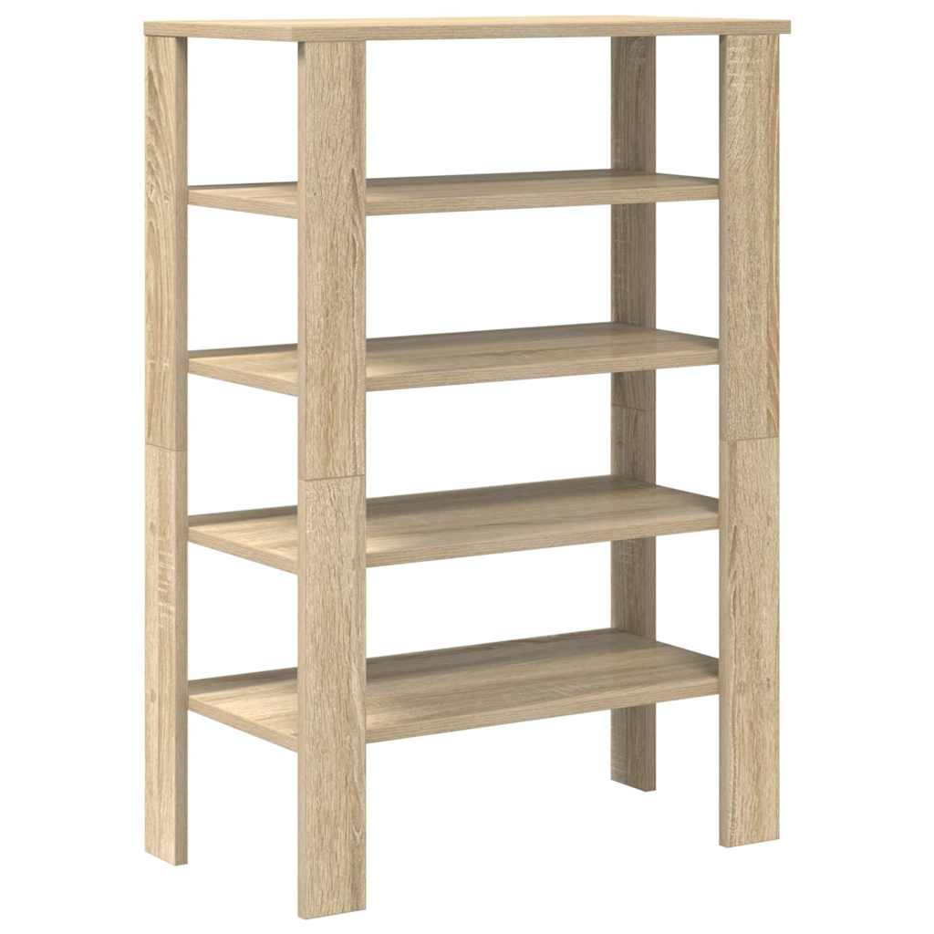vidaXL Shoe Rack Sonoma Oak 61x32x87.5 cm Engineered Wood 6