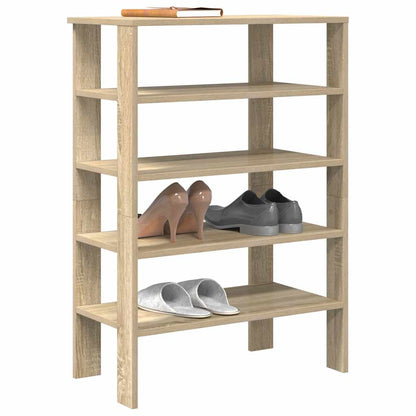 vidaXL Shoe Rack Sonoma Oak 61x32x87.5 cm Engineered Wood 1