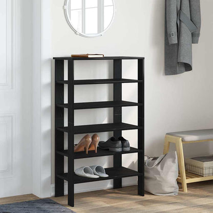 vidaXL Shoe Rack Black 61x32x105 cm Engineered Wood 3