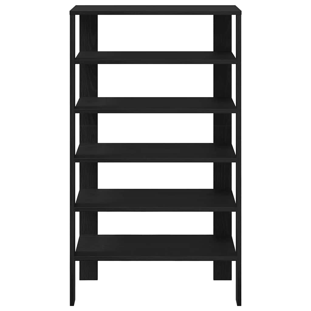 vidaXL Shoe Rack Black 61x32x105 cm Engineered Wood 4