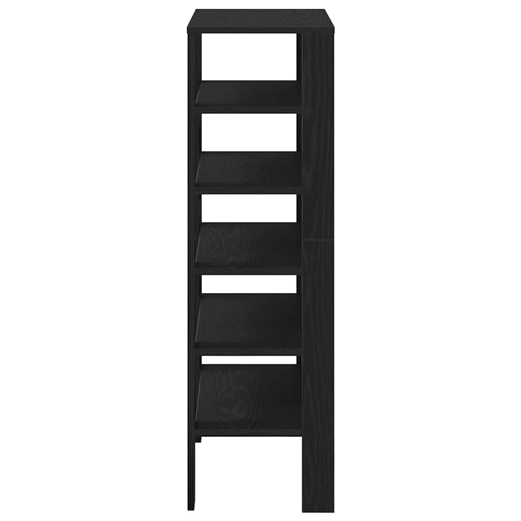 vidaXL Shoe Rack Black 61x32x105 cm Engineered Wood 5