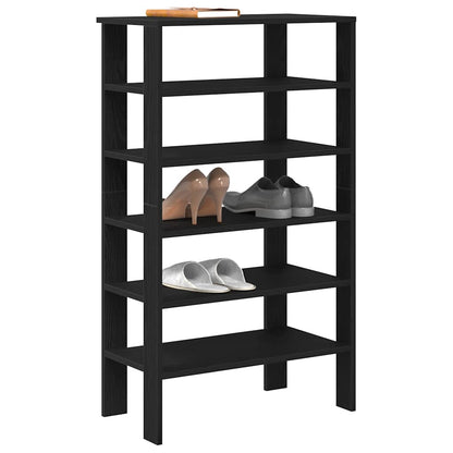 vidaXL Shoe Rack Black 61x32x105 cm Engineered Wood 1