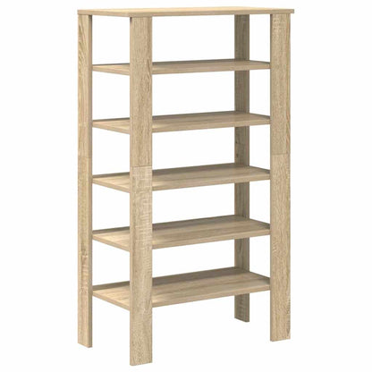 vidaXL Shoe Rack Sonoma Oak 61x32x105 cm Engineered Wood 2