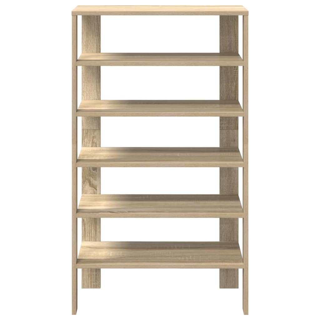 vidaXL Shoe Rack Sonoma Oak 61x32x105 cm Engineered Wood 4