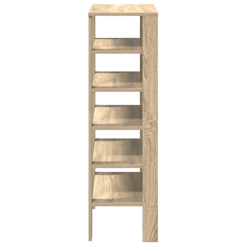 vidaXL Shoe Rack Sonoma Oak 61x32x105 cm Engineered Wood 5
