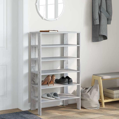 vidaXL Shoe Rack Grey Sonoma 61x32x105 cm Engineered Wood 3
