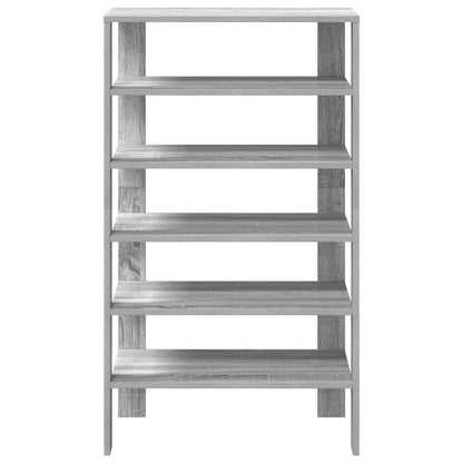vidaXL Shoe Rack Grey Sonoma 61x32x105 cm Engineered Wood 4