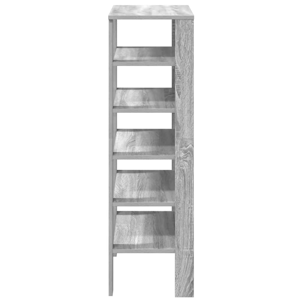 vidaXL Shoe Rack Grey Sonoma 61x32x105 cm Engineered Wood 5