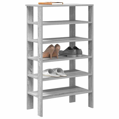vidaXL Shoe Rack Grey Sonoma 61x32x105 cm Engineered Wood 1