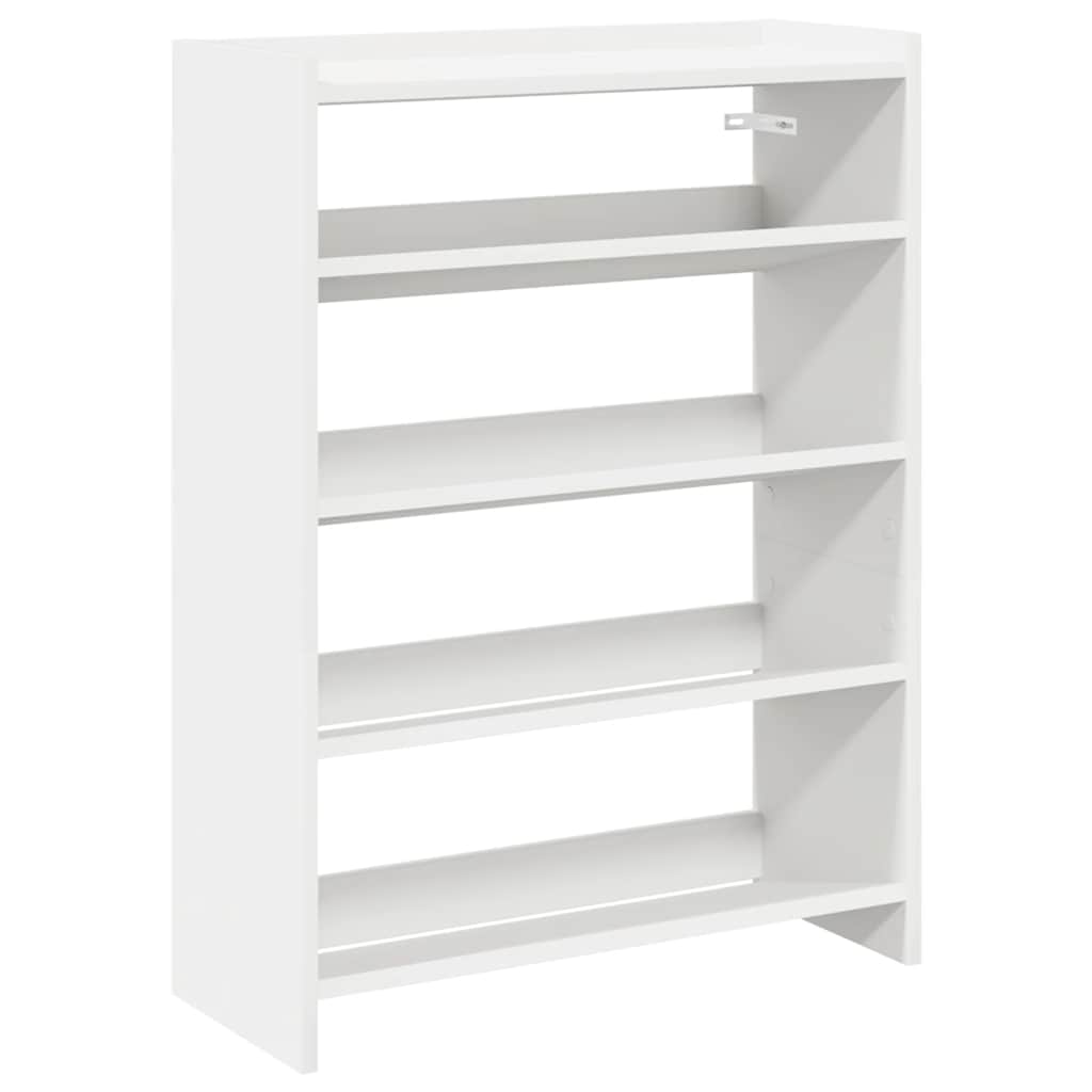 vidaXL Shoe Rack White 60x25x81 cm Engineered Wood 2