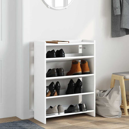 vidaXL Shoe Rack White 60x25x81 cm Engineered Wood 3