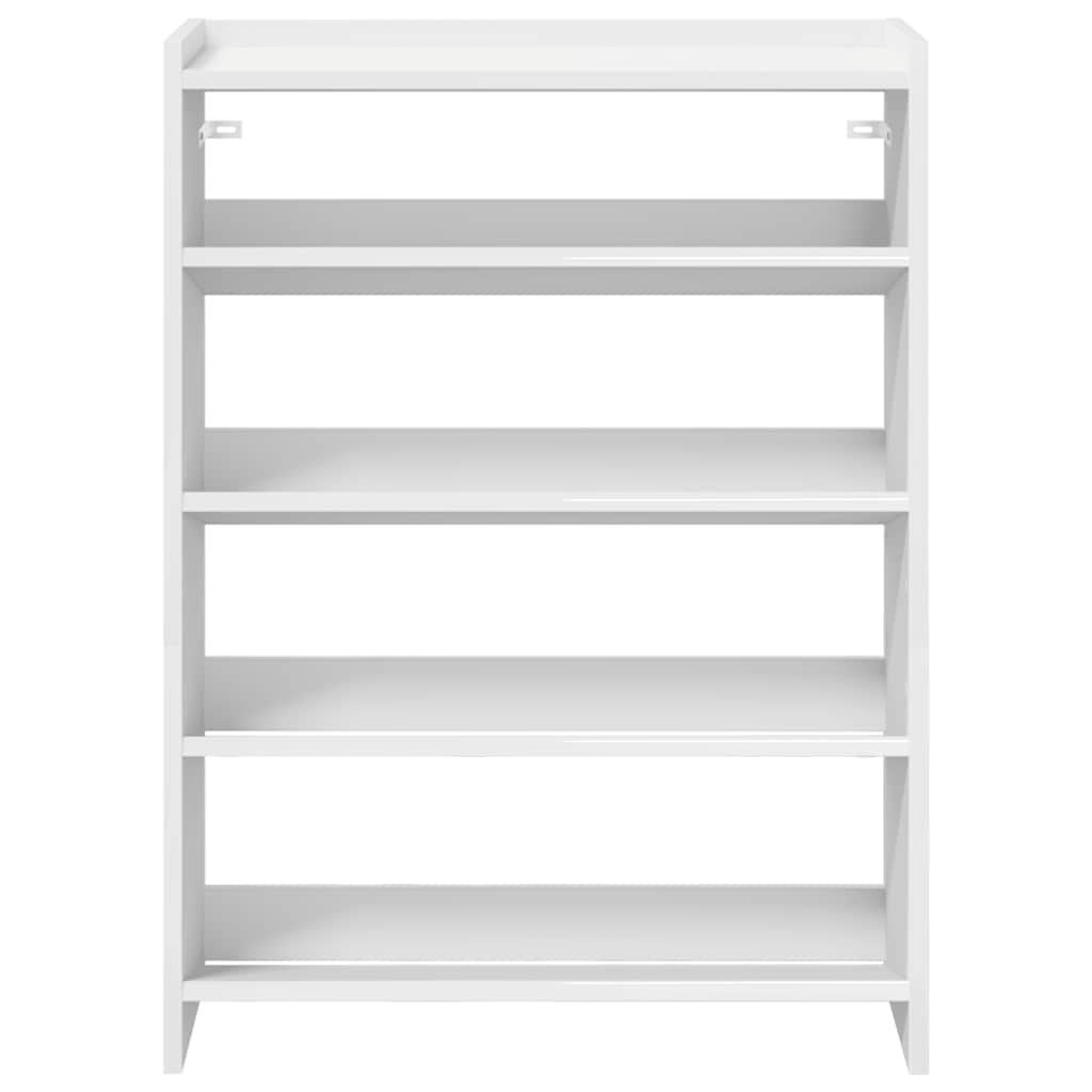 vidaXL Shoe Rack White 60x25x81 cm Engineered Wood 4
