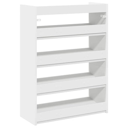 vidaXL Shoe Rack White 60x25x81 cm Engineered Wood 6