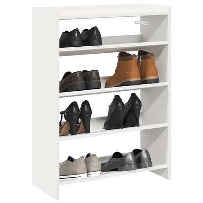 vidaXL Shoe Rack White 60x25x81 cm Engineered Wood 1