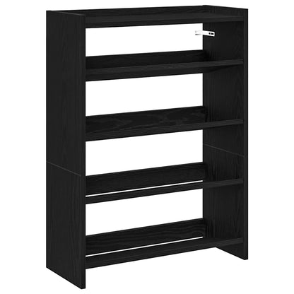 vidaXL Shoe Rack Black 60x25x81 cm Engineered Wood 2