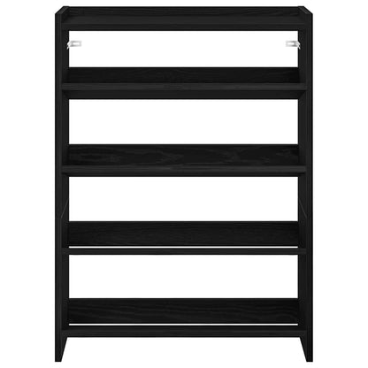 vidaXL Shoe Rack Black 60x25x81 cm Engineered Wood 4