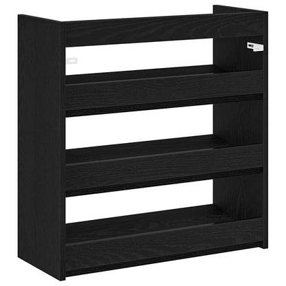 vidaXL Shoe Rack Black 60x25x62 cm Engineered Wood 6