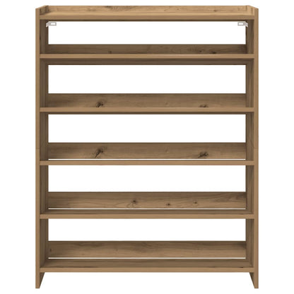 vidaXL Shoe Rack Artisan Oak 80x25x100 cm Engineered Wood 4