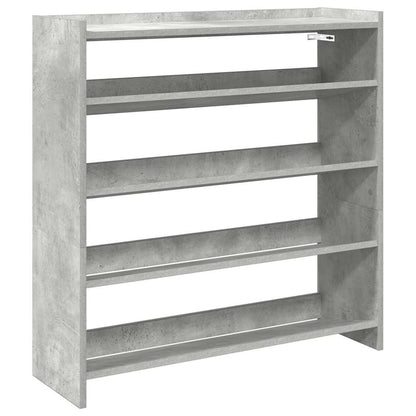 vidaXL Shoe Rack Concrete Grey 80x25x81 cm Engineered Wood 2