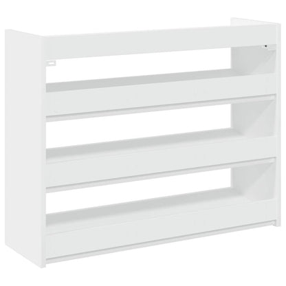 vidaXL Shoe Rack White 80x25x62 cm Engineered Wood 6