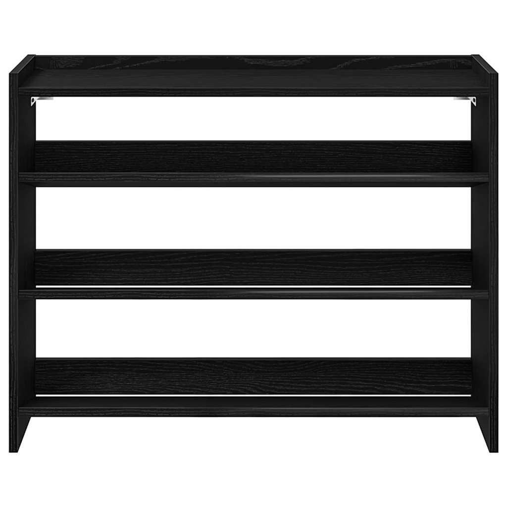 vidaXL Shoe Rack Black 80x25x62 cm Engineered Wood 4