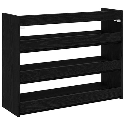 vidaXL Shoe Rack Black 80x25x62 cm Engineered Wood 6