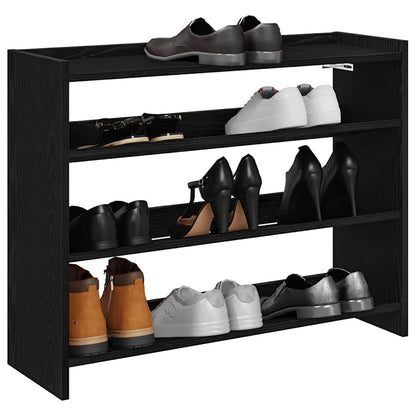 vidaXL Shoe Rack Black 80x25x62 cm Engineered Wood 1